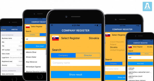 Company Register - iOS app for businesses